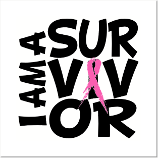 I am a Survivor with Pink Ribbon Posters and Art